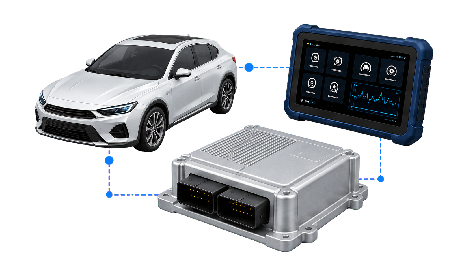 Automotive electronics engineering with connected vehicle and ECU