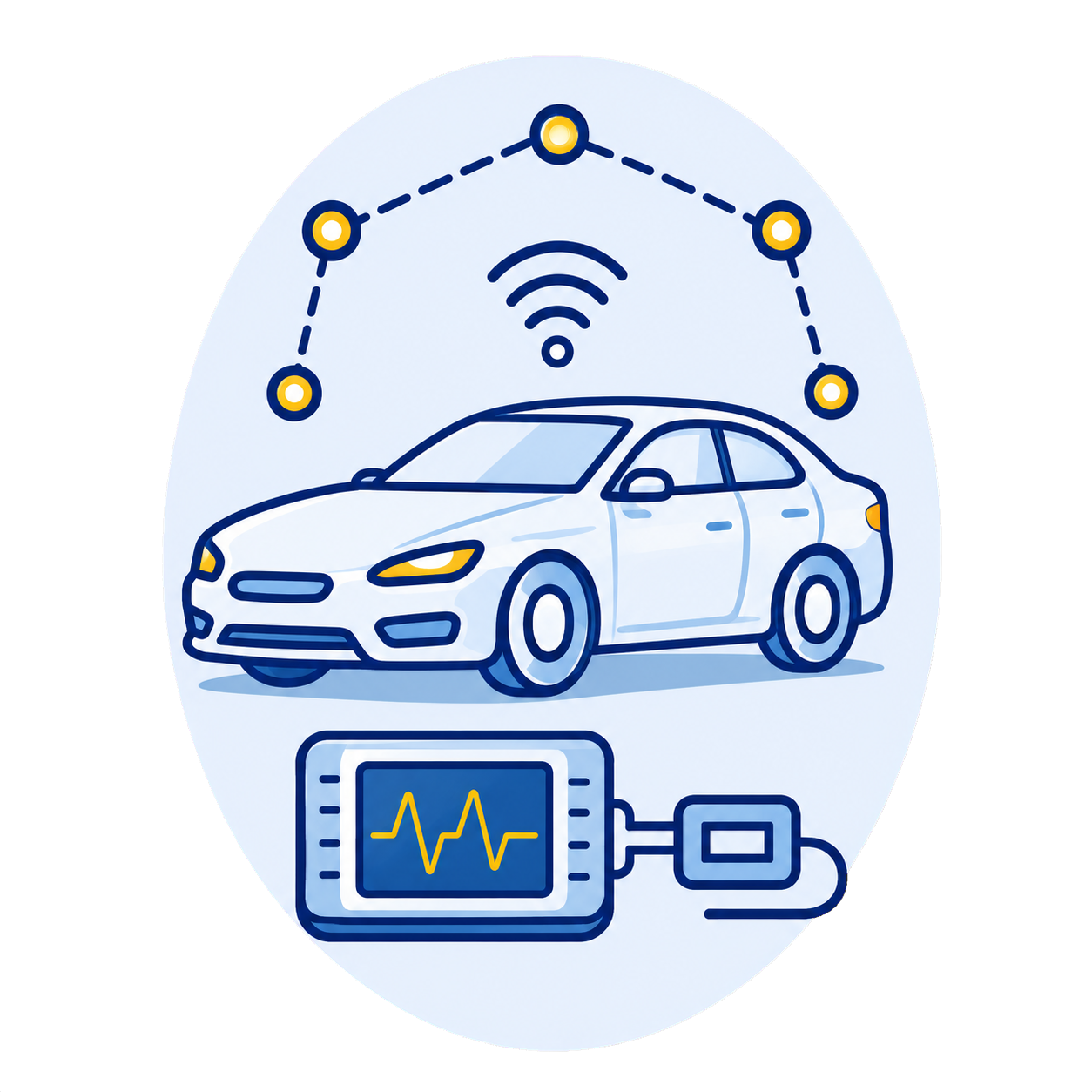 Automotive technology illustration
