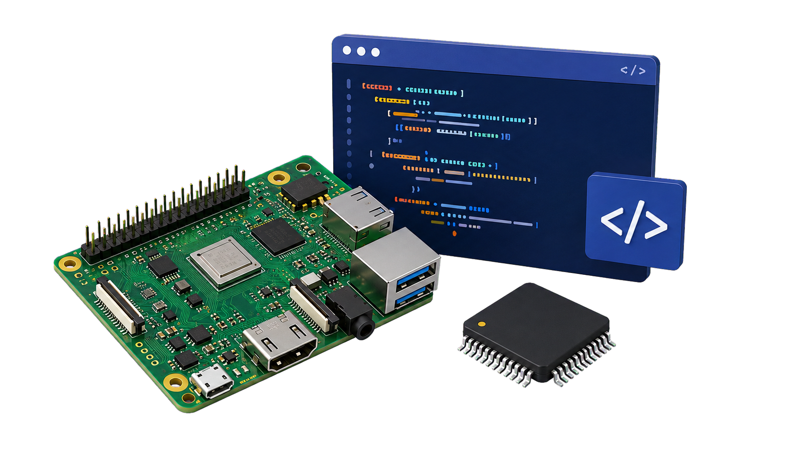 Embedded product engineering with development board and software