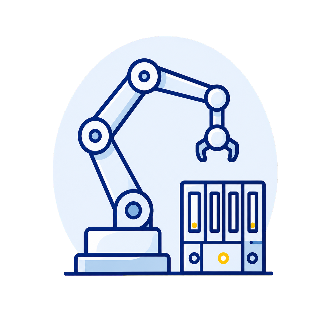 Industrial automation technology illustration