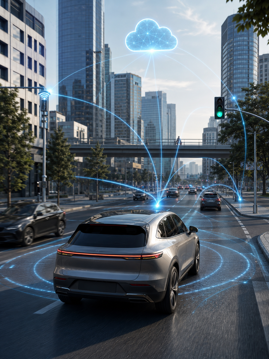 Connected vehicle communicating with cloud infrastructure
