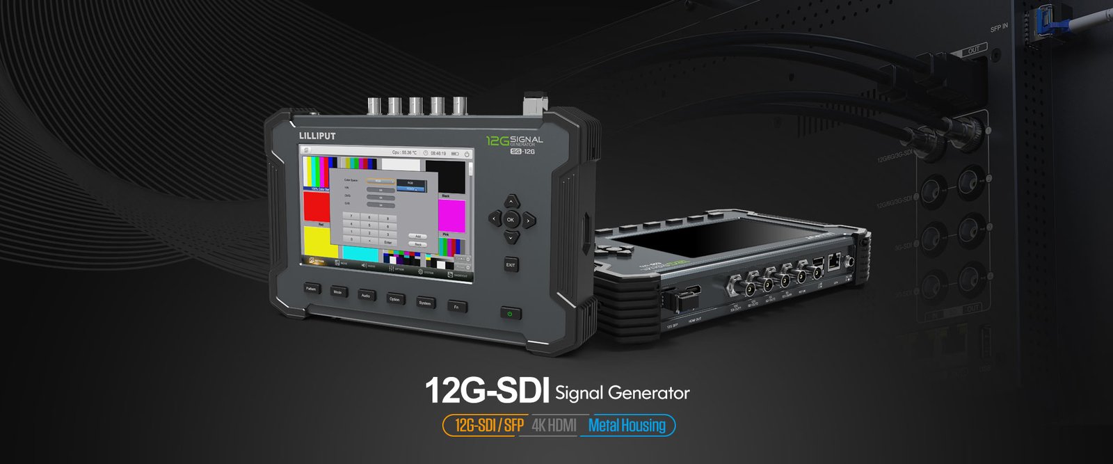 Professional control and monitoring environment using LILLIPUT display technology