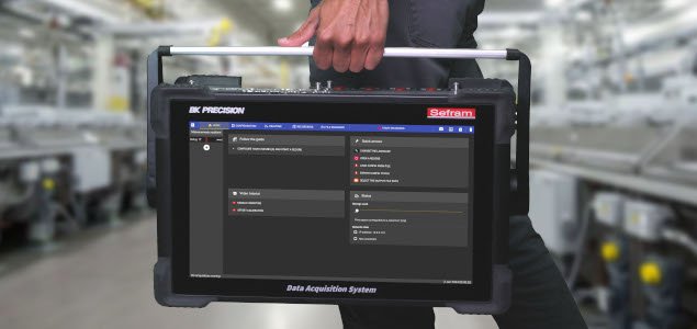 B&K Precision test and measurement instruments in an electronics laboratory